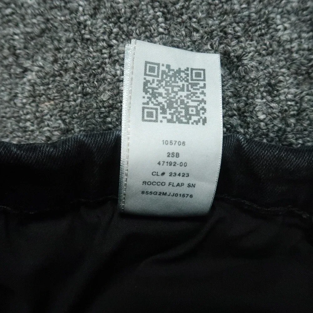 True Religion Jeans Men 38x33 Black Rocco Relaxed Skinny 5 Pocket Flaps